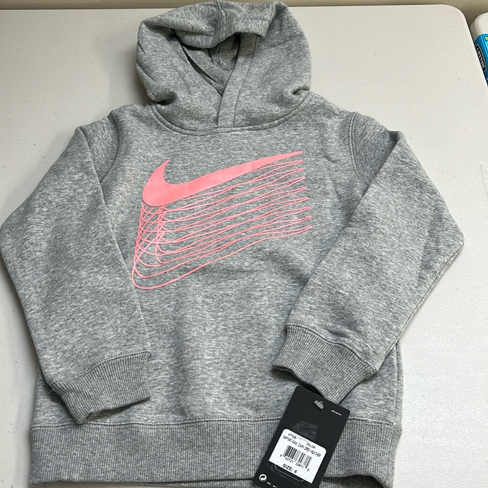 Nike Hoodie Kids 6 Size Gray NWT